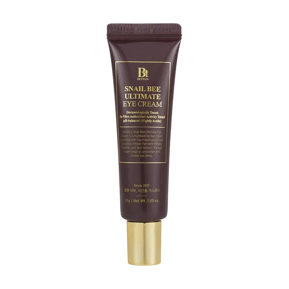 Krēms ādai ap acīm ar gliemežu mucīnu un bišu indi Benton Snail Bee Ultimate Eye Cream