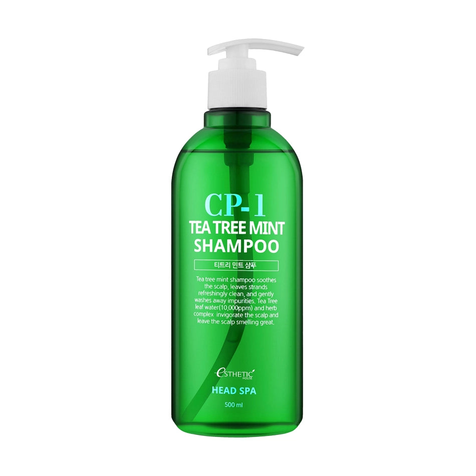 Atsvaidzinošs SPA šampūns galvas ādai Esthetic House CP-1 Tea Tree Mint Shampoo