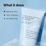 Attīrošas putas ar hialuronskābes kompleksu Cosrx Hydrium Triple Hyaluronic Moisturizing Cleanser