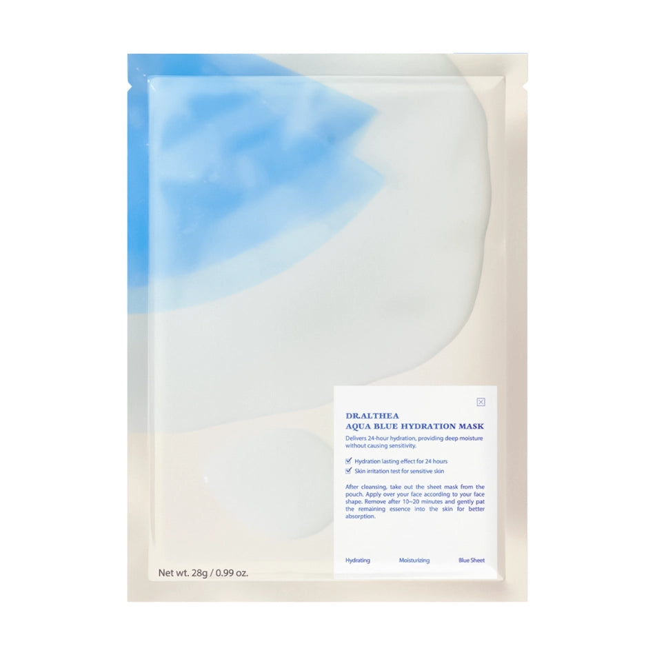 Mitrinoša auduma maska ar azulēnu un agavi Dr. Althea Aqua Blue Hydration Mask