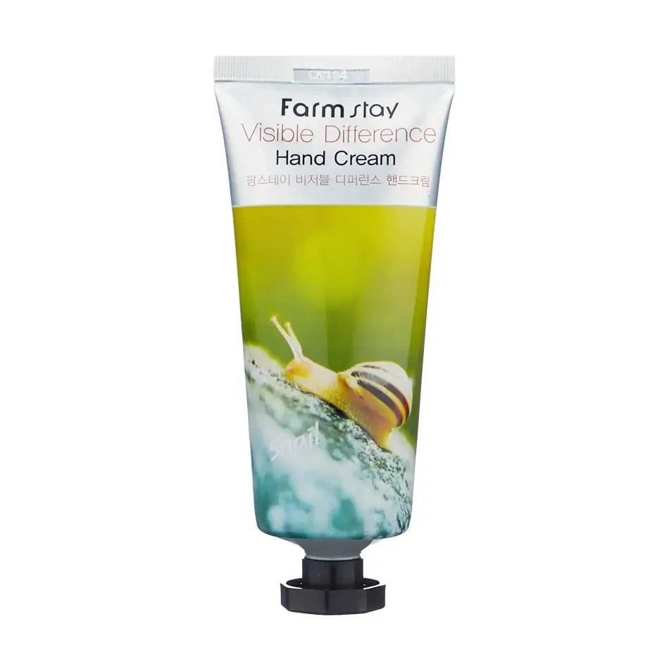 Roku krēms ar gliemežu gļotu filtrātu Farmstay Visible Difference Snail Hand Cream