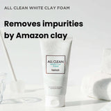 Māla putiņas dziļai poru attīrīšanai Heimish All Clean White Clay Foam