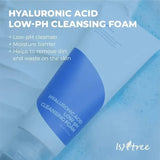Vājskābes mitrinošās putiņas sejas mazgāšanai IsNtree Hyaluronic Acid Low-pH Cleansing Foam