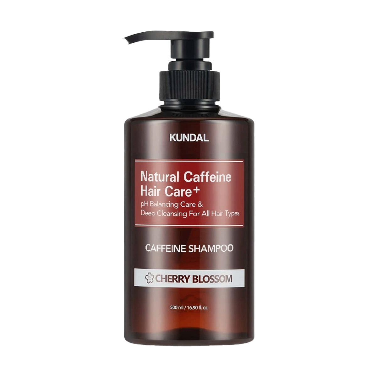 Kofeīna šampūns matiem KUNDAL Caffeine Shampoo Cherry Blossom