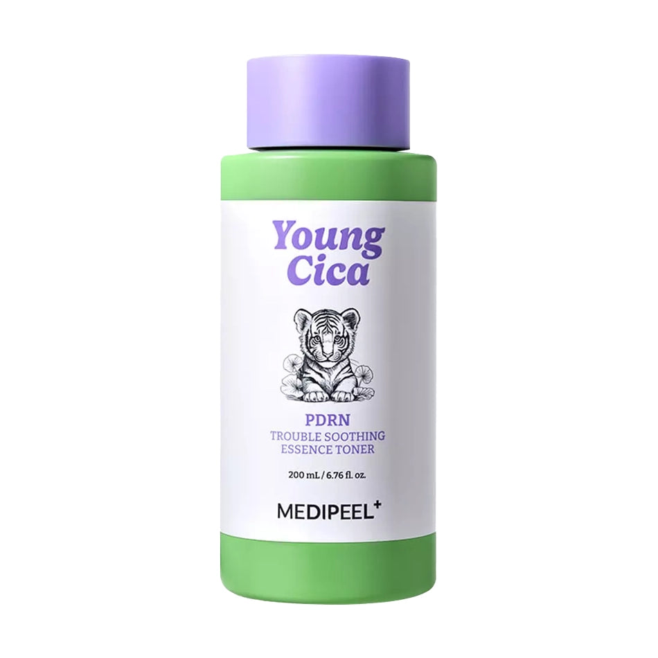 Nomierinošs toniks-esence jutīgai un problemātiskai ādai Medi-Peel Young Cica PDRN Trouble Soothing Essence Toner