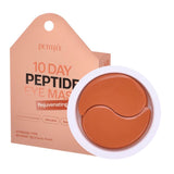Pretnovecošanās spilventiņi ādai zem acīm ar peptīdiem Petitfee 10 Day Peptide Eye Masks