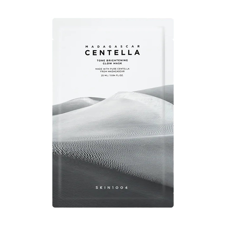 Auduma maska ādas toņa izlīdzināšanai SKIN1004 Madagascar Centella Tone Brightening Glow Mask