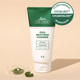 Putiņas jutīgai ādai ar Āzijas centellu VT Cosmetics Cica Mild Foam Cleanser
