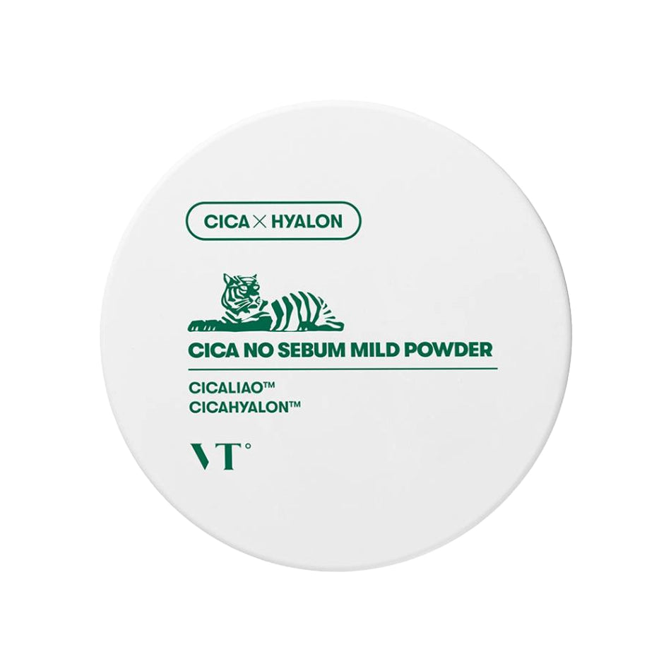 Birstošais pūderis ar Āzijas centellu taukaina spīduma novēršanai VT Cosmetics Cica No Sebum Mild Powder