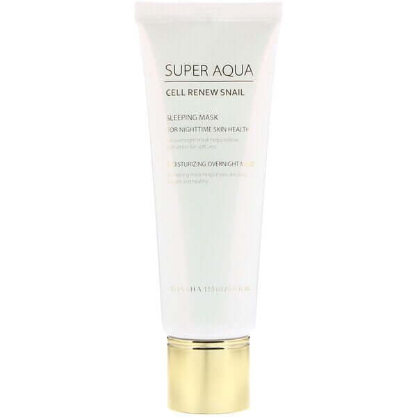 Atjaunojoša nakts sejas maska Missha Super Aqua Cell Renew Snail Sleeping Beauty Mask